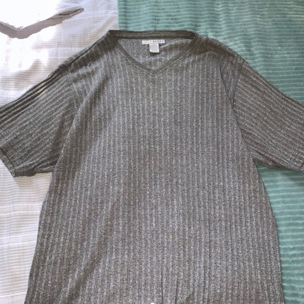 John Henry Gray Knit Top